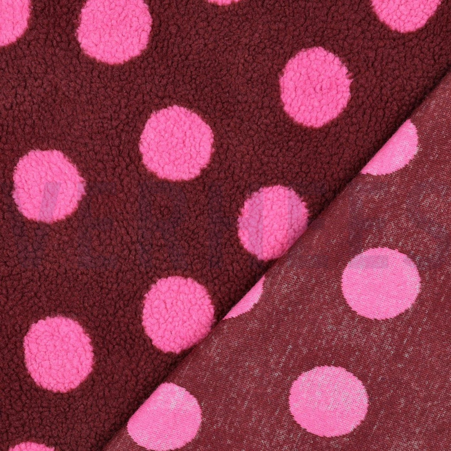 Teddy Fleece "Punkte" Burgundy