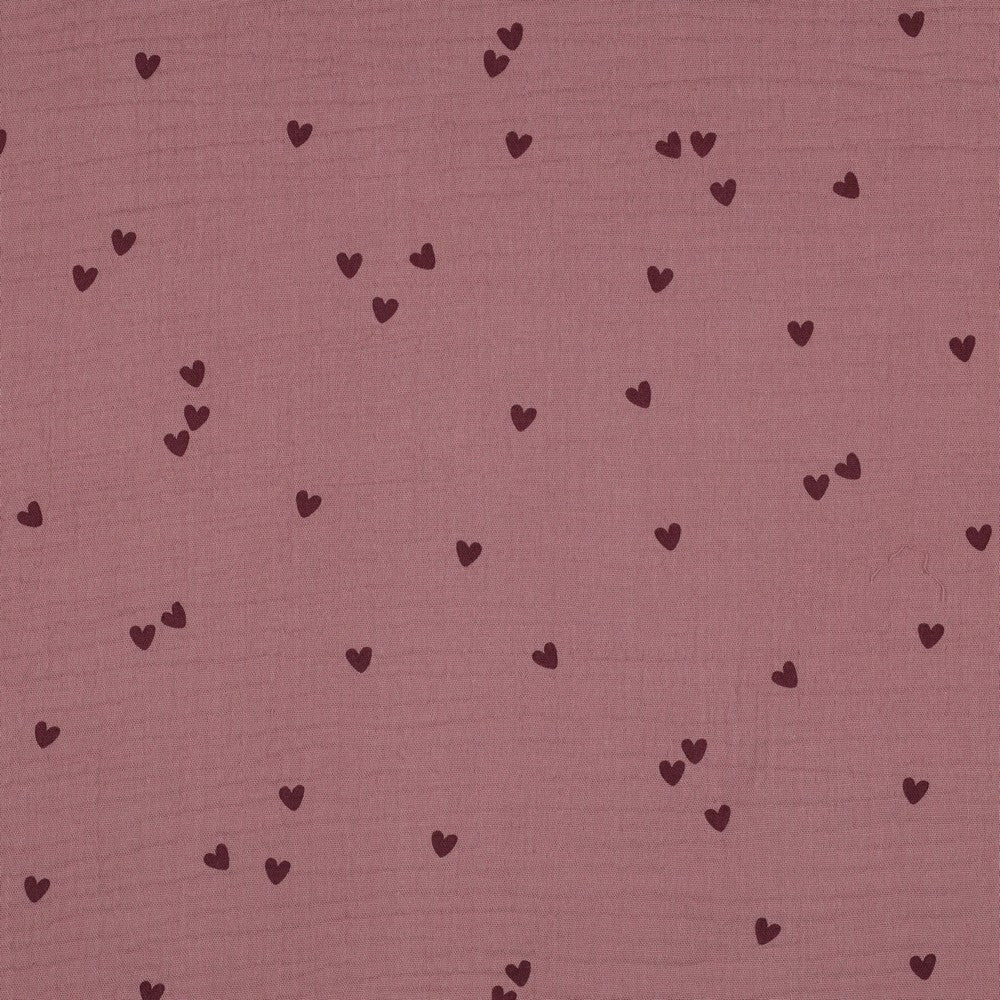 Musselin, Herzchen Altrosa