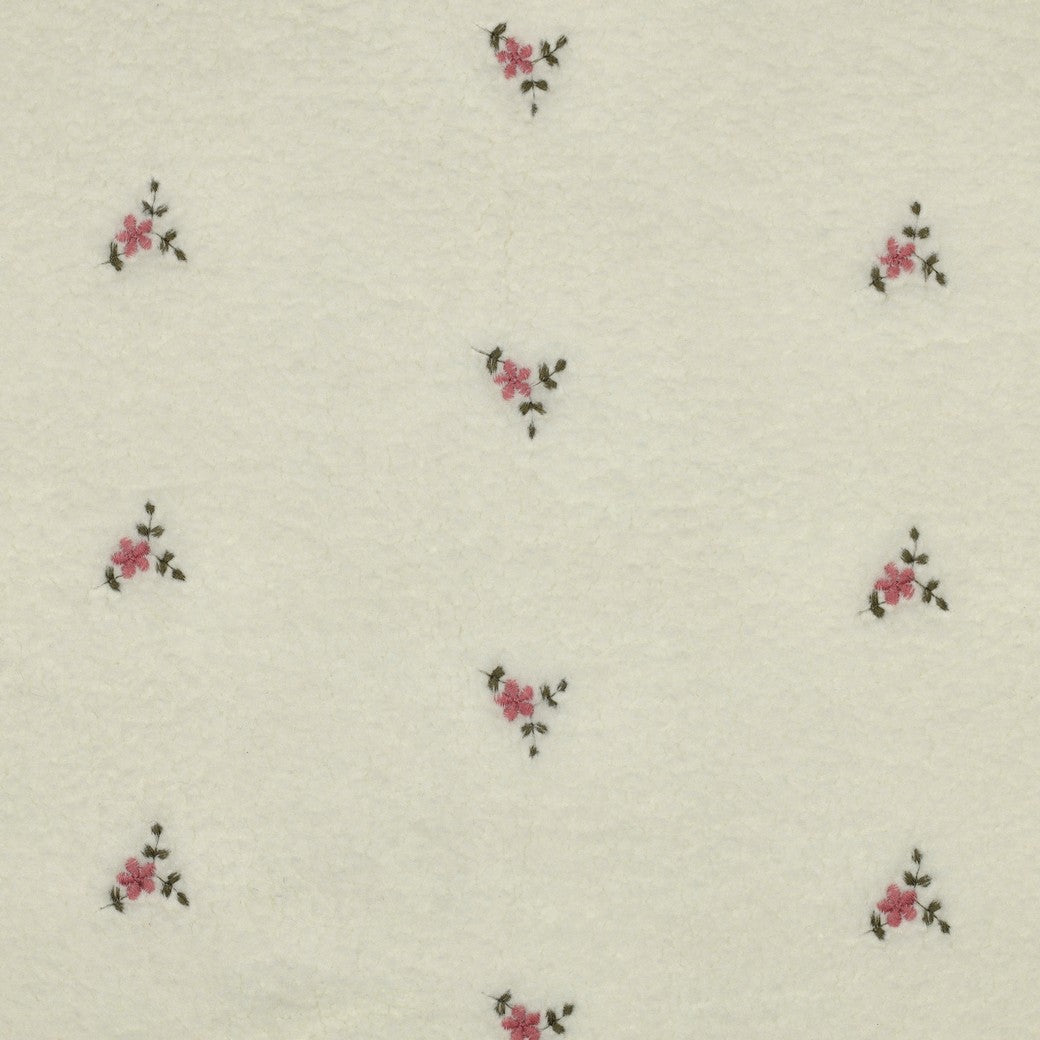 Teddy Fleece "Blümchen" Ecru