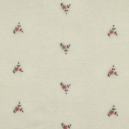 Teddy Fleece "Blümchen" Ecru