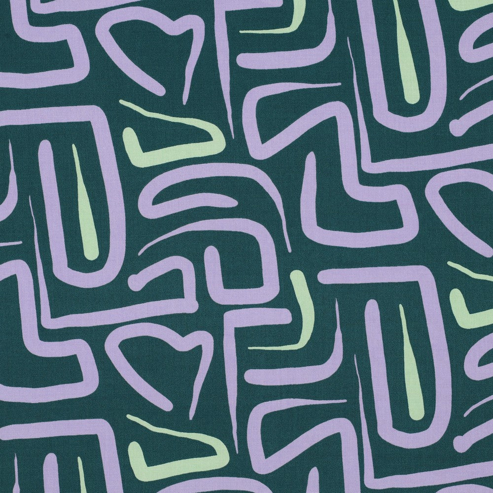 Viskose "Abstract" Dark Green