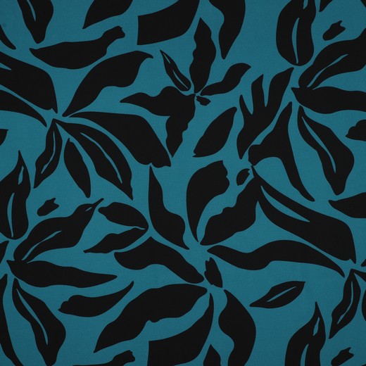 Magnolia Stretch "Blättern" Petrol