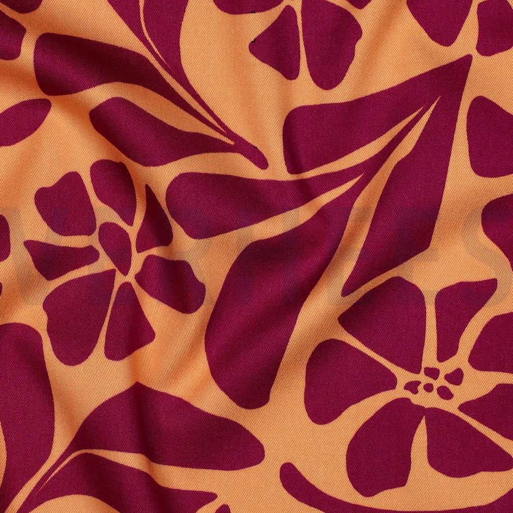 Rosella Stretch "Blumen" orange
