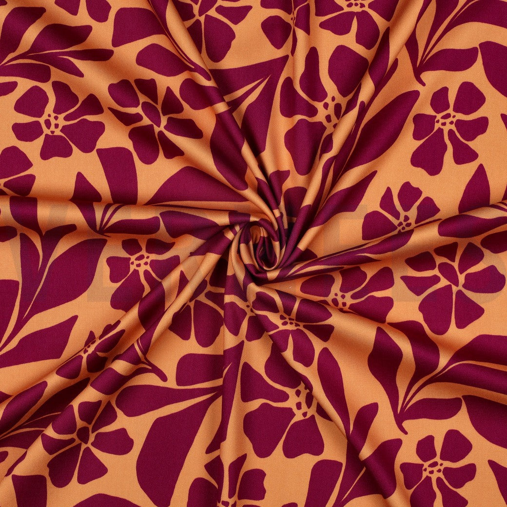 Rosella Stretch "Blumen" orange