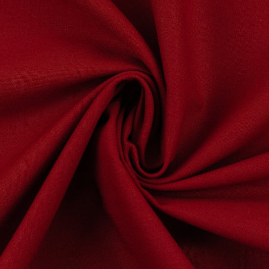 Baumwolle, Webware, "Heide", burgundy