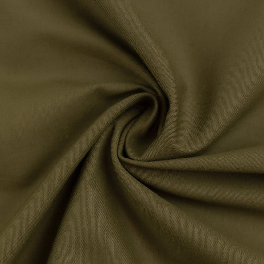 Baumwolle, Webware, "Heide", olivgrün