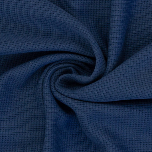 Waffeljersey "Clarissa" Jeansblau (col.743)