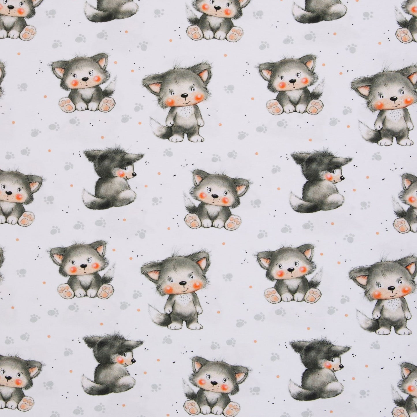 Baumwolle Jersey kleiner Wolf