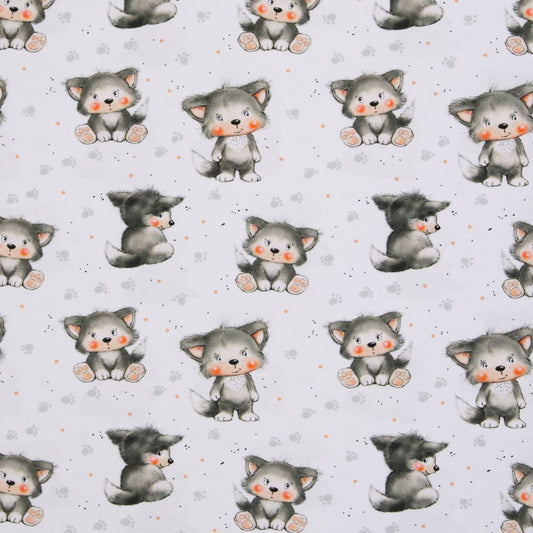 Baumwolle Jersey kleiner Wolf