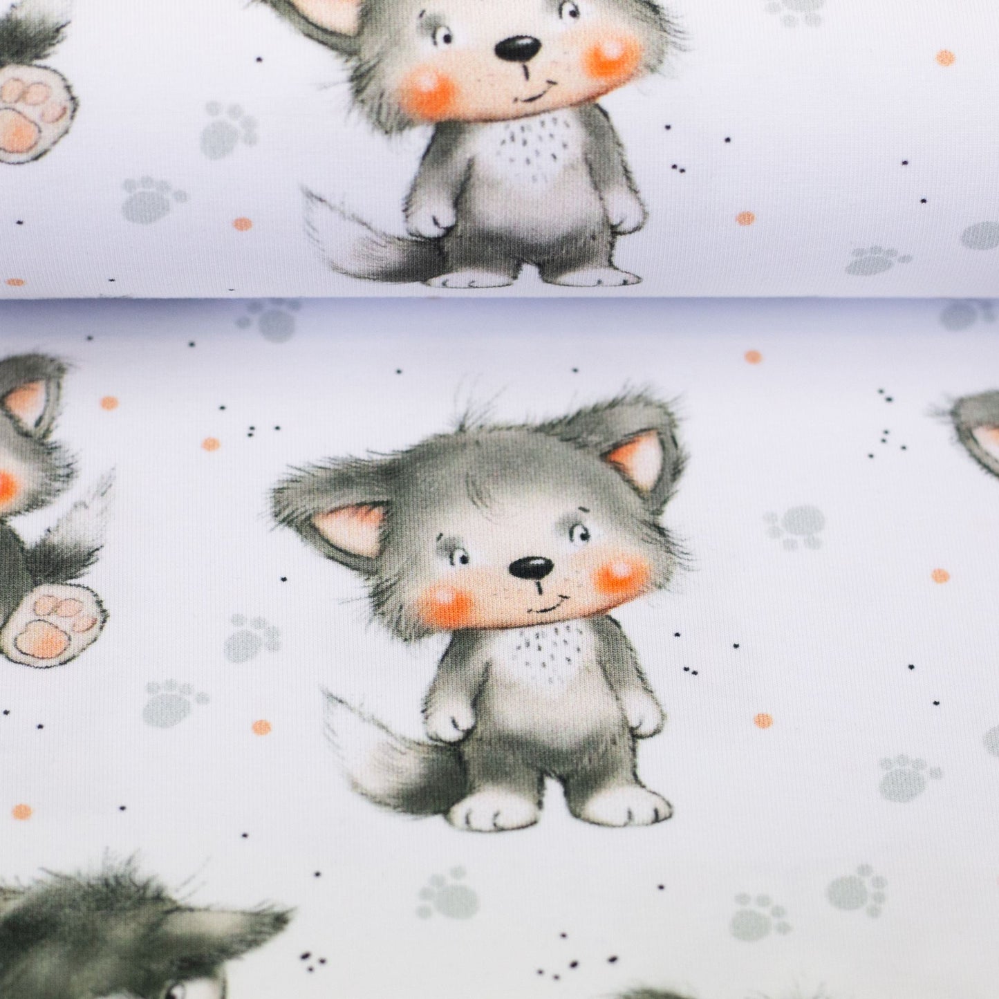 Baumwolle Jersey kleiner Wolf