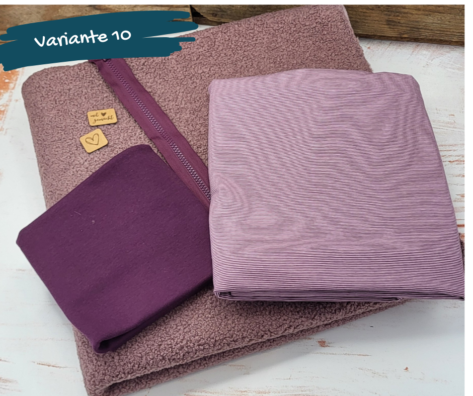 Nähpaket  "Lyblingsweste" (Gr.80-140) mit Teddyfleece