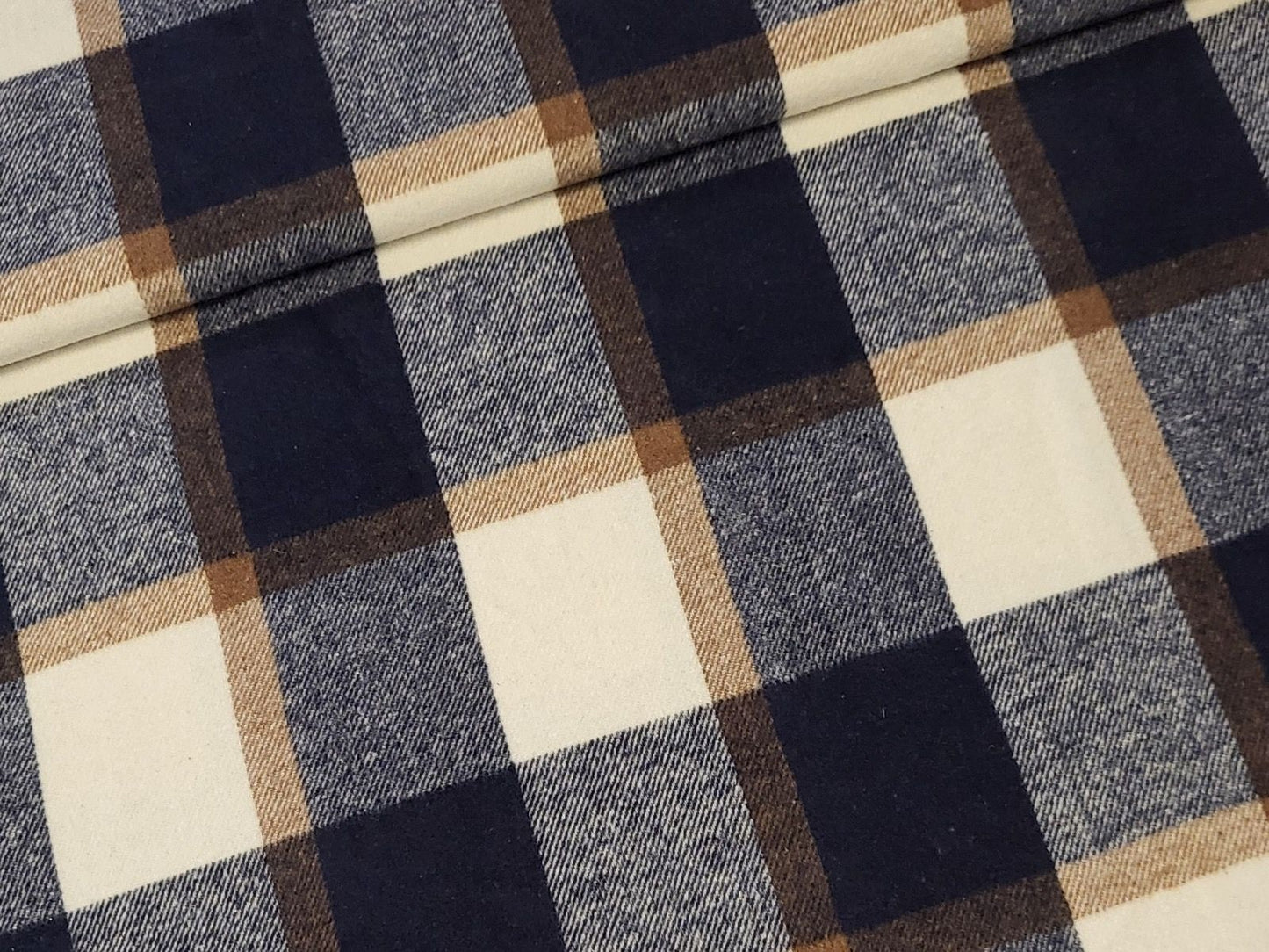 Brushed Check Flanellstoff