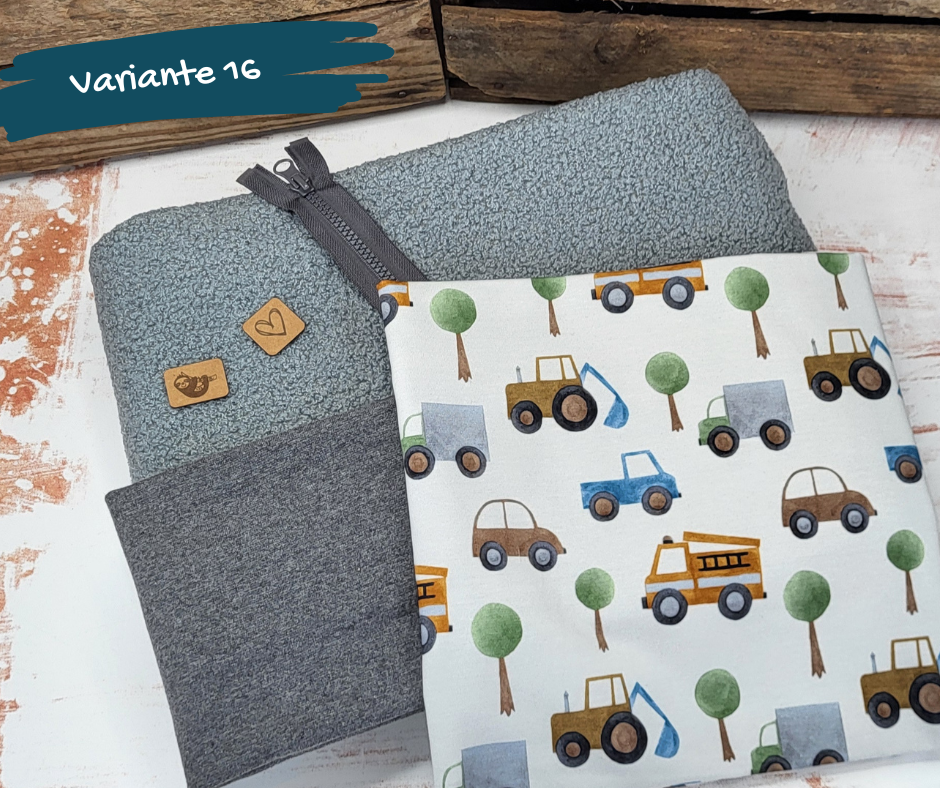 Nähpaket  "Lyblingsjacke" (Gr.86-134) mit Teddyfleece