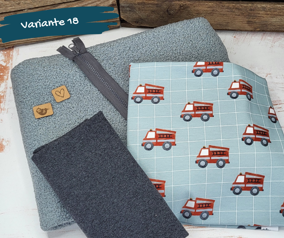 Nähpaket  "Lyblingsjacke" (Gr.86-134) mit Teddyfleece