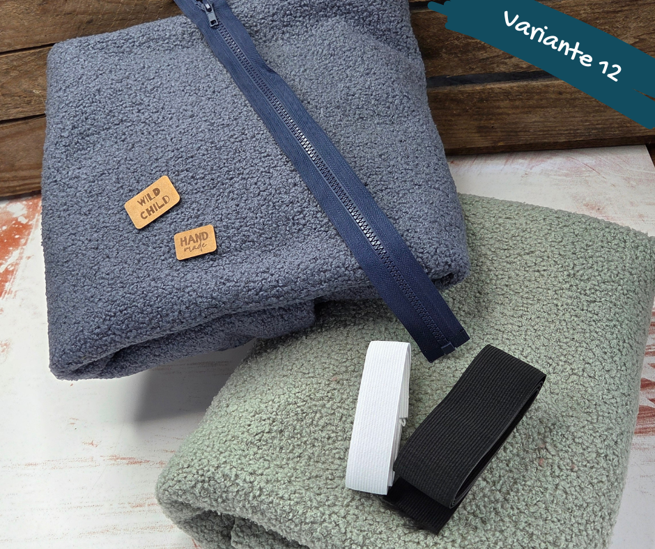 Nähpaket  "Troja" (Gr.80-146) mit Teddyfleece