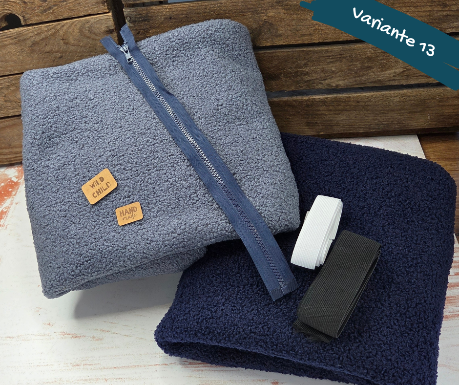 Nähpaket  "Troja" (Gr.80-146) mit Teddyfleece