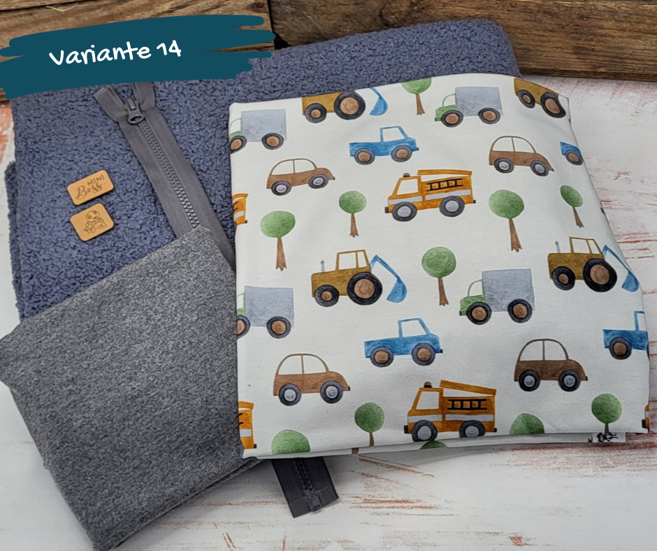 Nähpaket  "Lyblingsweste" (Gr.80-140) mit Teddyfleece