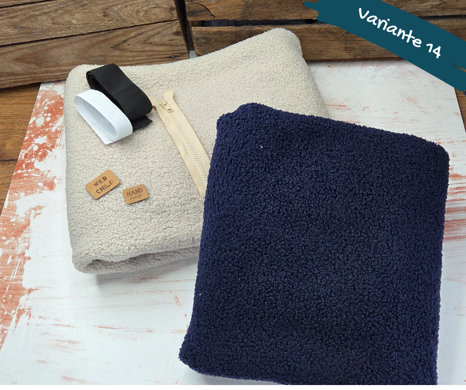 Nähpaket  "Troja" (Gr.80-146) mit Teddyfleece