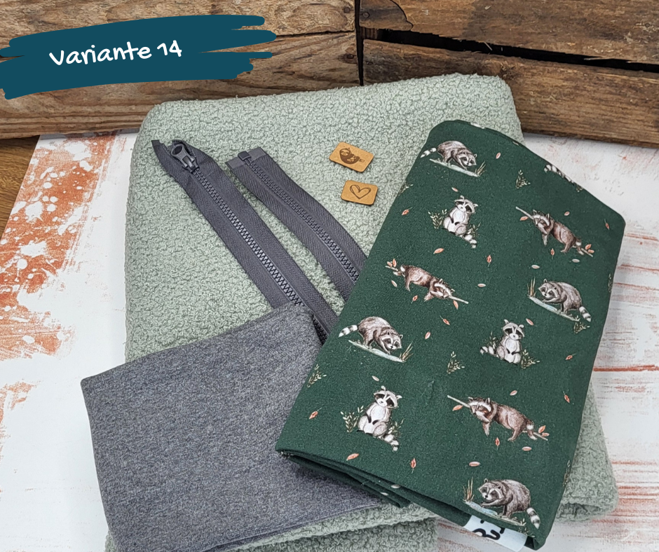 Nähpaket  "Lyblingsjacke" (Gr.86-134) mit Teddyfleece