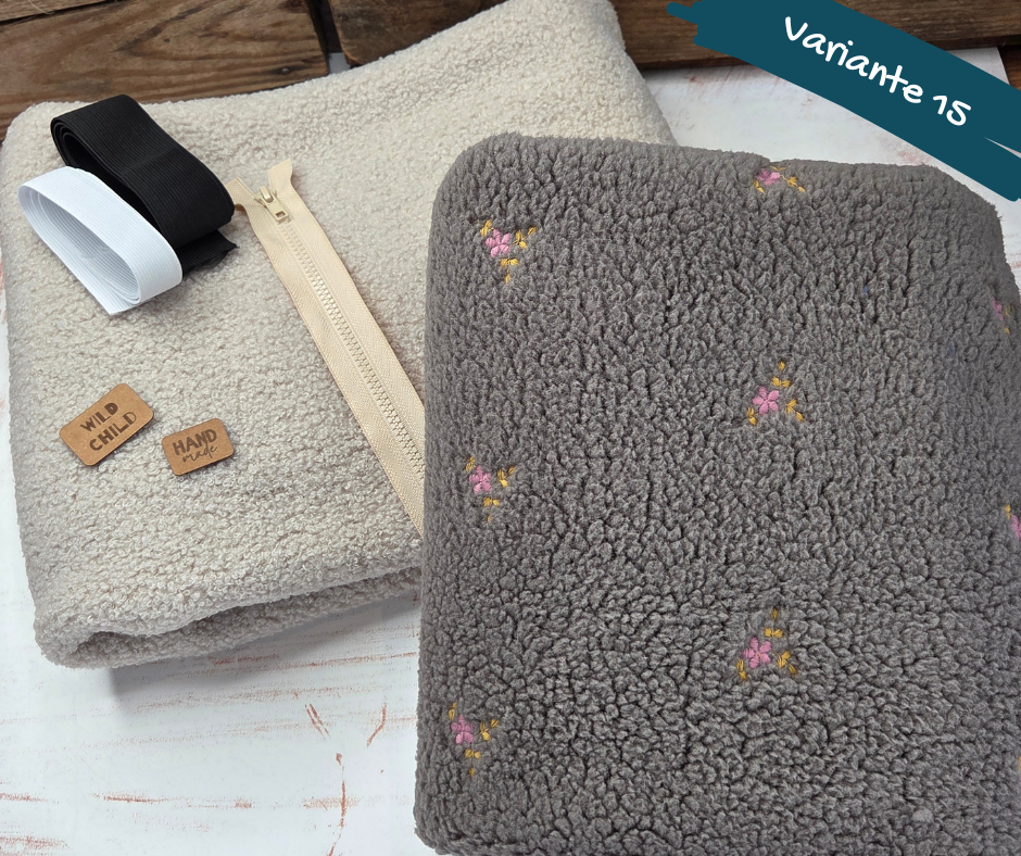 Nähpaket  "Troja" (Gr.80-146) mit Teddyfleece