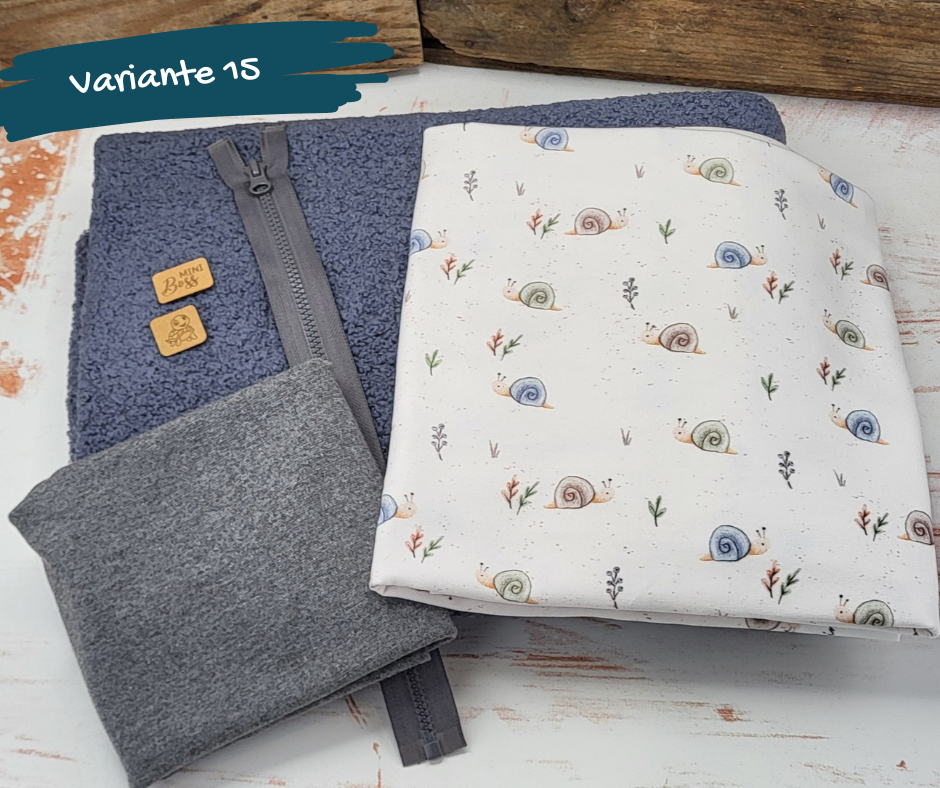 Nähpaket  "Lyblingsweste" (Gr.80-140) mit Teddyfleece