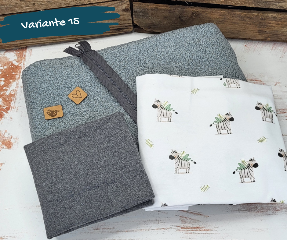 Nähpaket  "Lyblingsjacke" (Gr.86-134) mit Teddyfleece