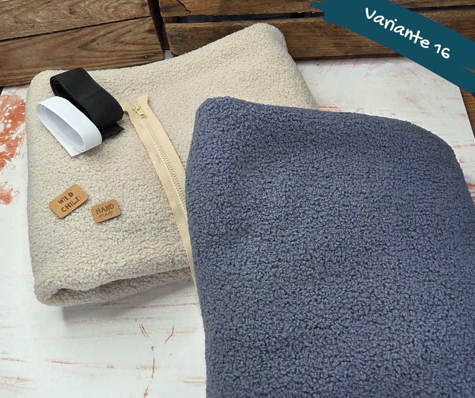 Nähpaket  "Troja" (Gr.80-146) mit Teddyfleece