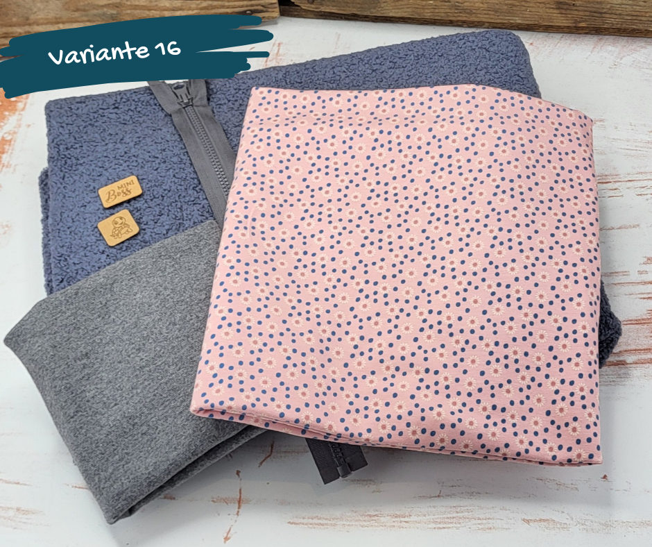 Nähpaket  "Lyblingsweste" (Gr.80-140) mit Teddyfleece