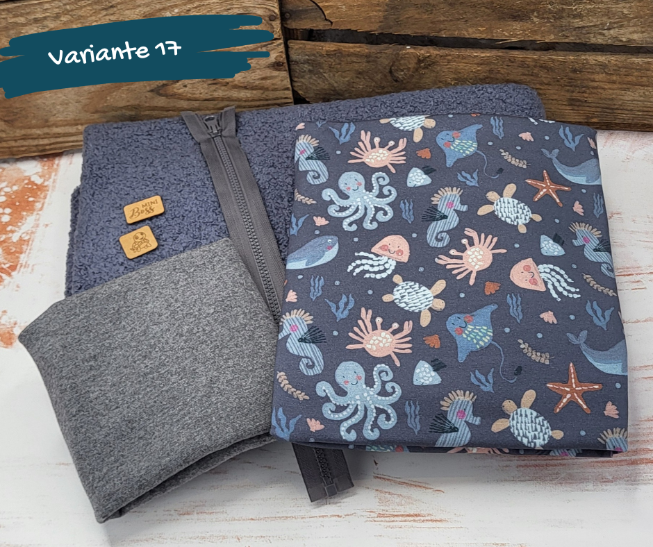 Nähpaket  "Lyblingsweste" (Gr.80-140) mit Teddyfleece