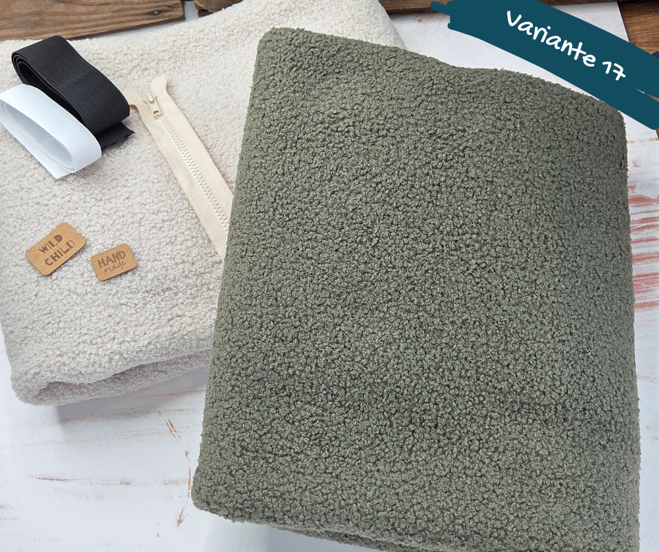 Nähpaket  "Troja" (Gr.80-146) mit Teddyfleece