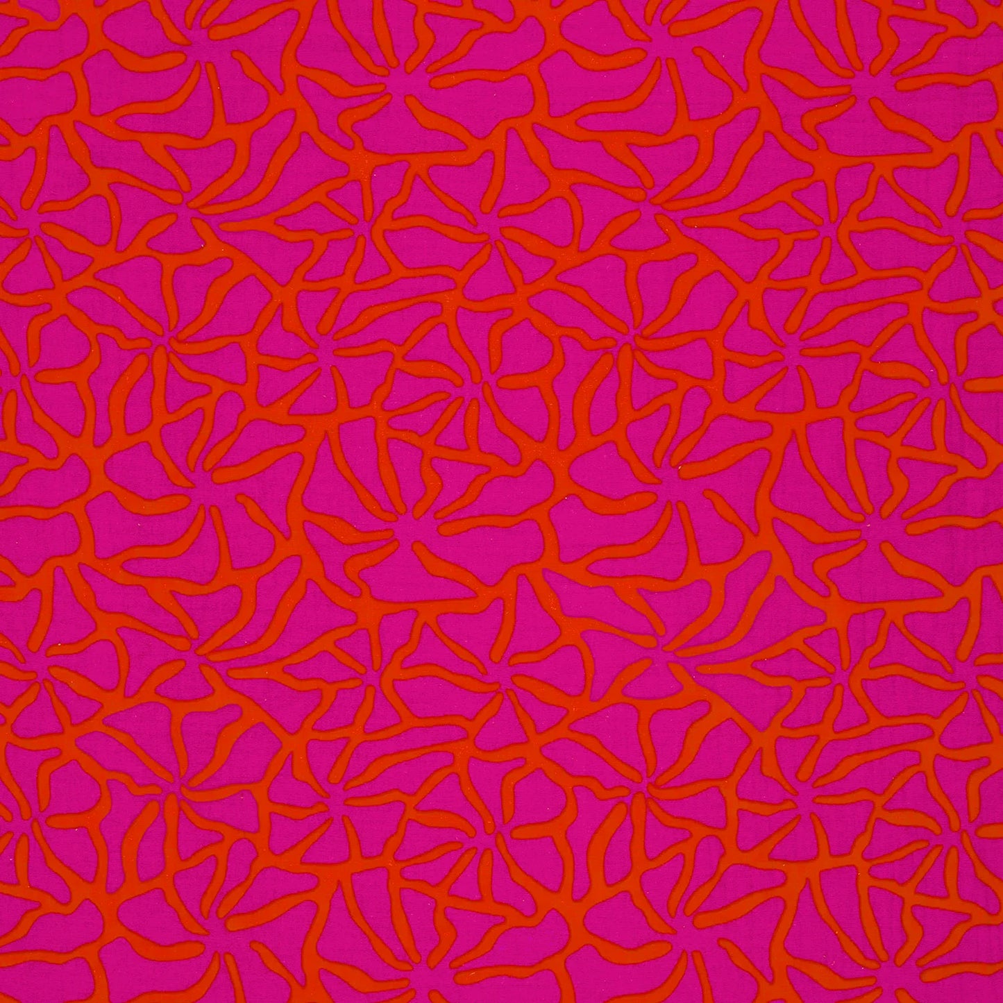 Musselin, Blumen pink/ orange