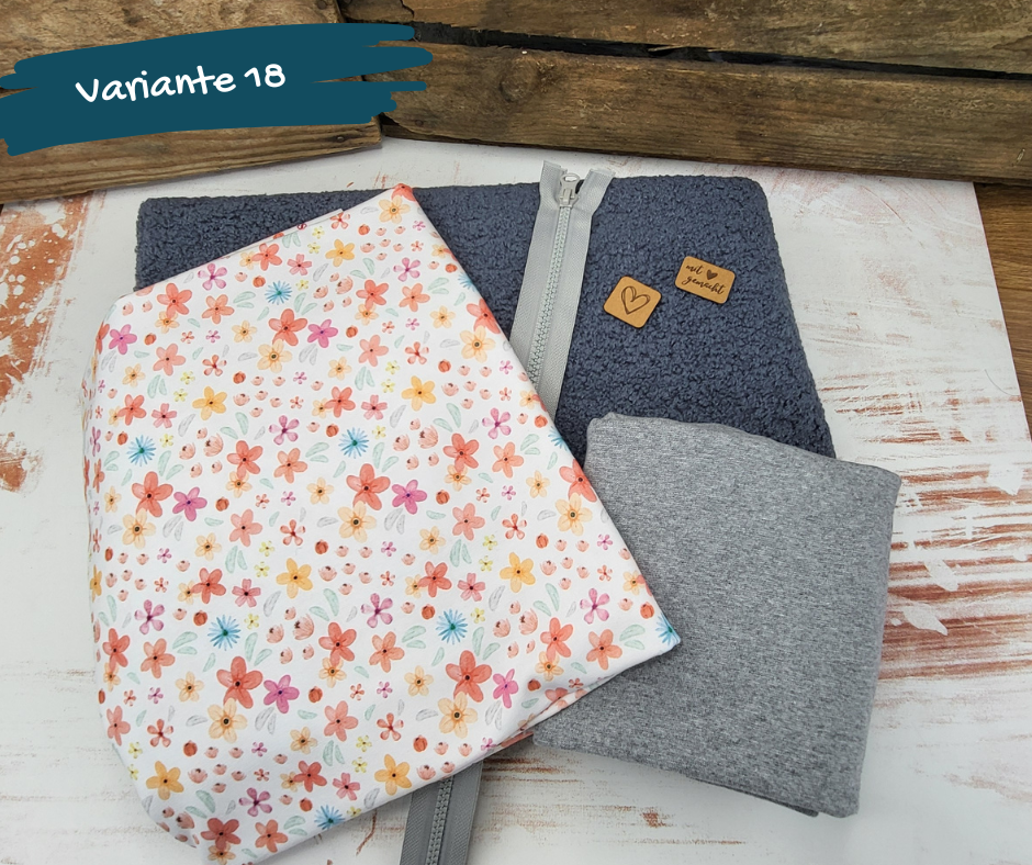 Nähpaket  "Lyblingsweste" (Gr.80-140) mit Teddyfleece