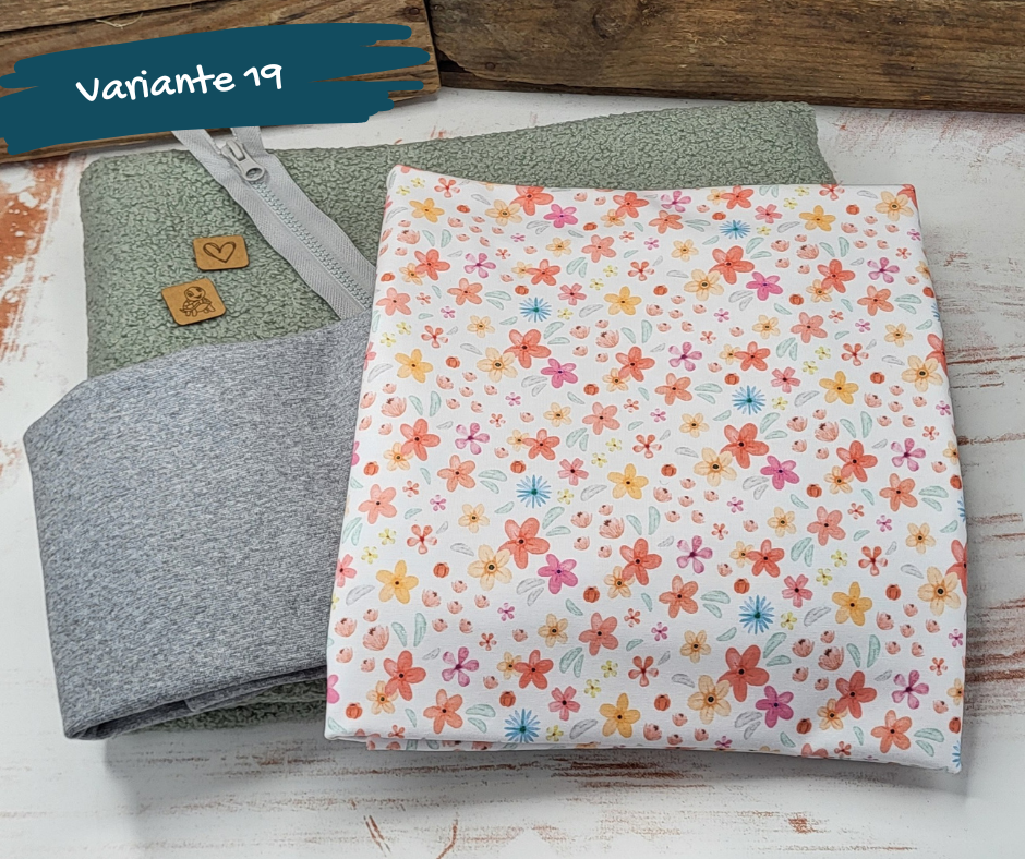 Nähpaket  "Lyblingsjacke" (Gr.86-134) mit Teddyfleece