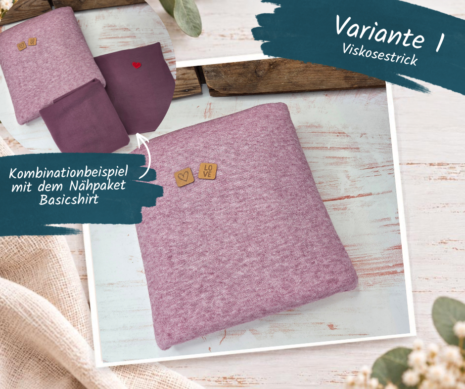 Nähpaket  "Stickjacke Minna" Kinder (92-164