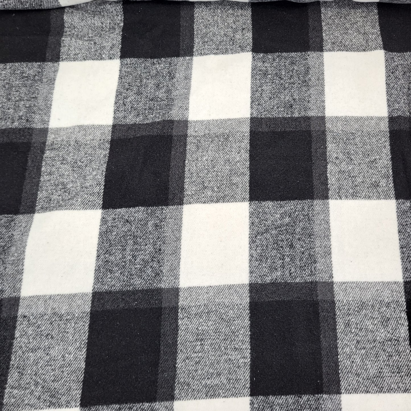 Brushed Check Flanellstoff schwarz/weiß