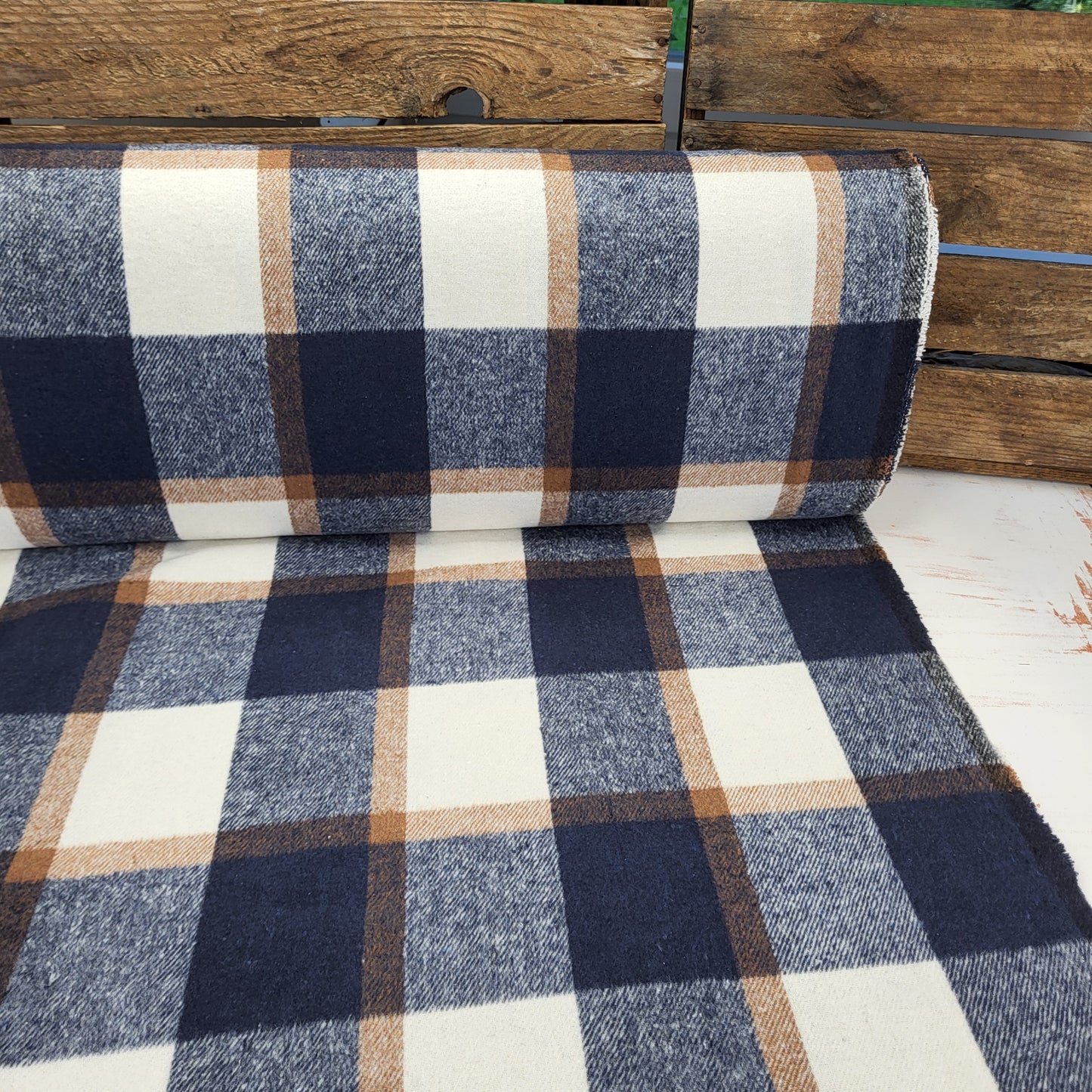 Brushed Check Flanellstoff