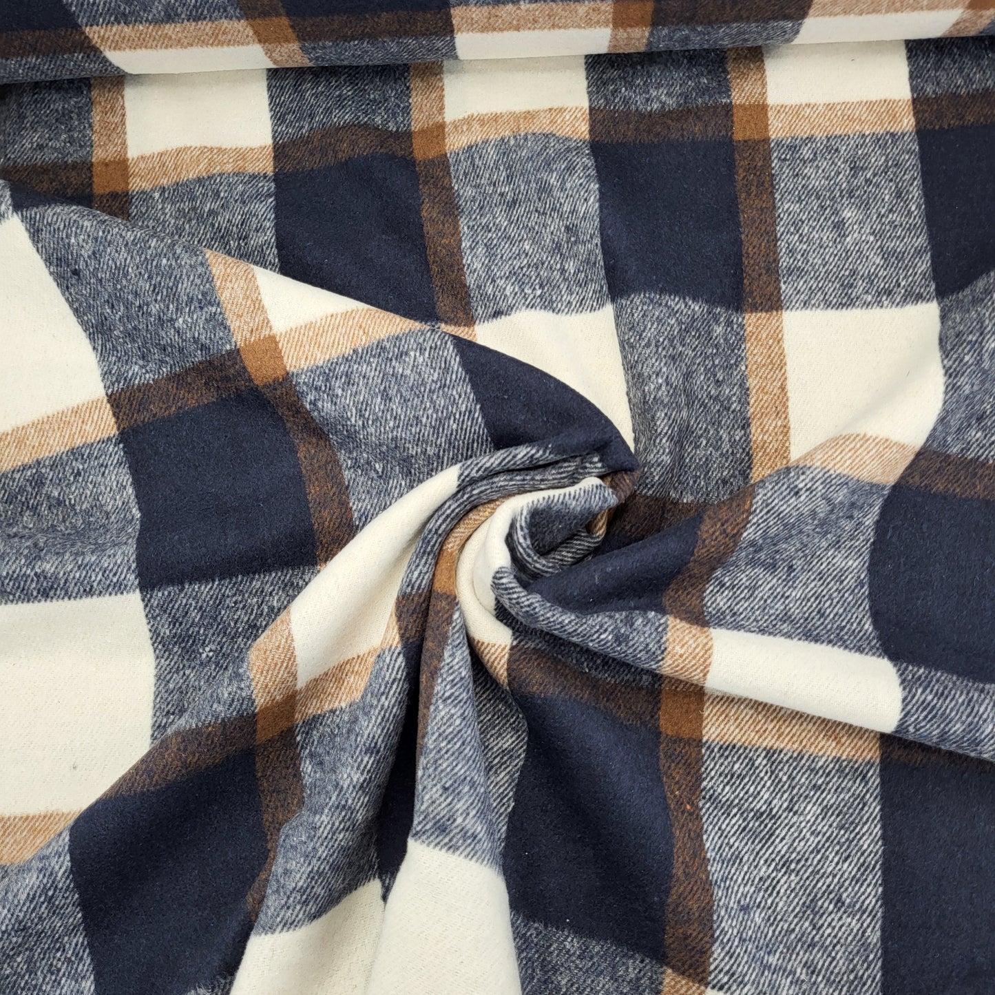 Brushed Check Flanellstoff