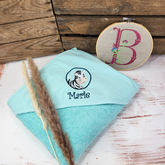 Kapuzenhandtuch Zebra