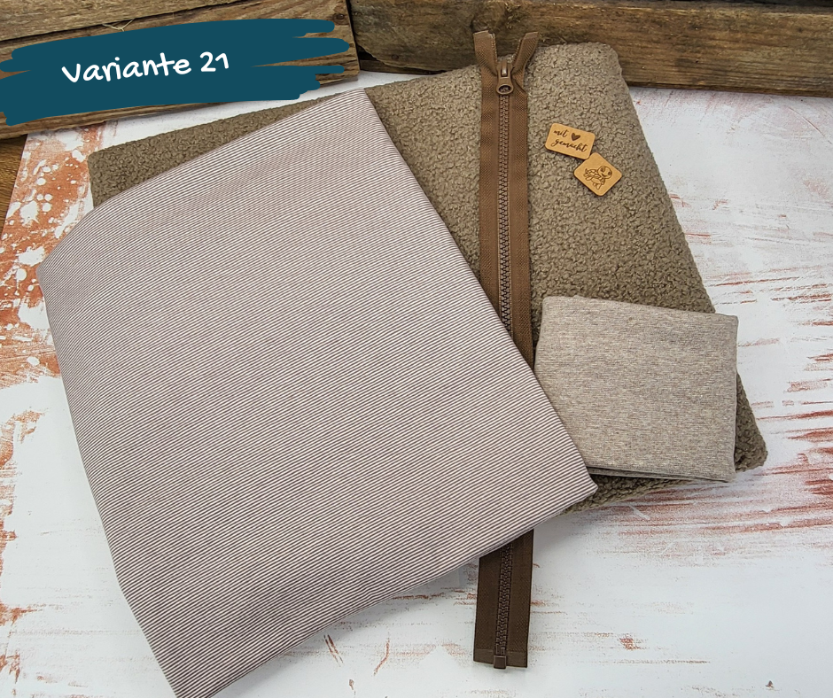 Nähpaket  "Lyblingsweste" (Gr.80-140) mit Teddyfleece