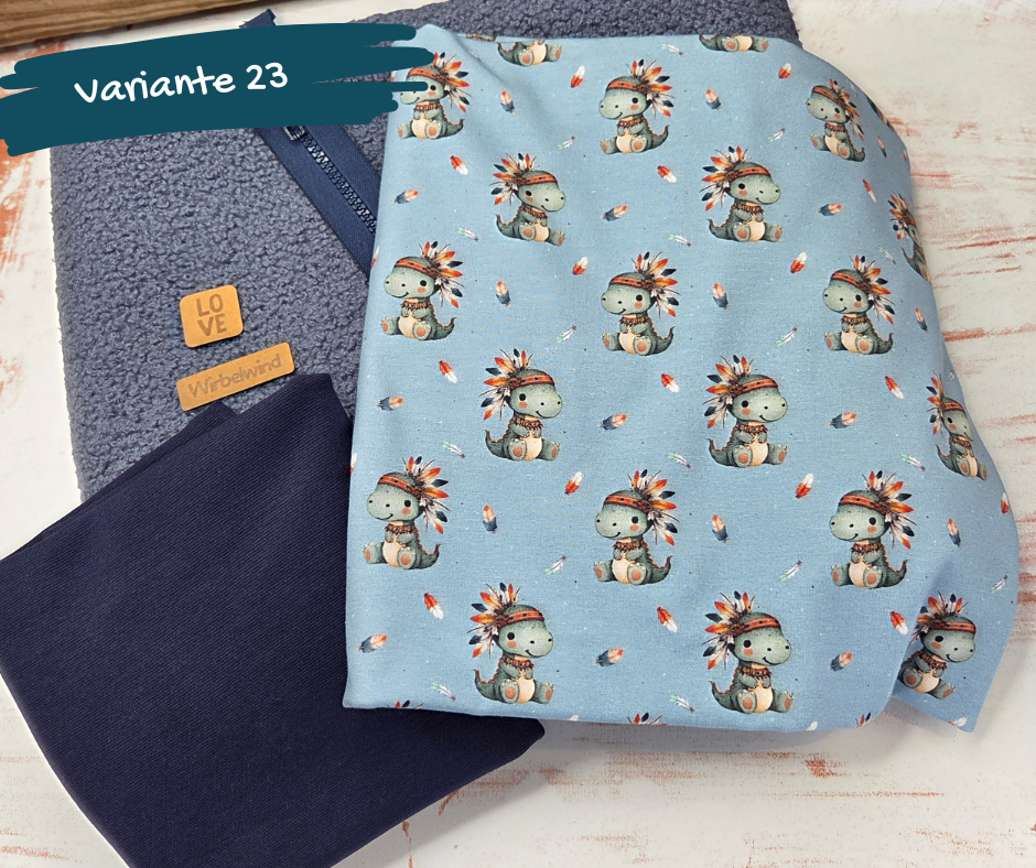 Nähpaket  "Lyblingsjacke" (Gr.86-134) mit Teddyfleece