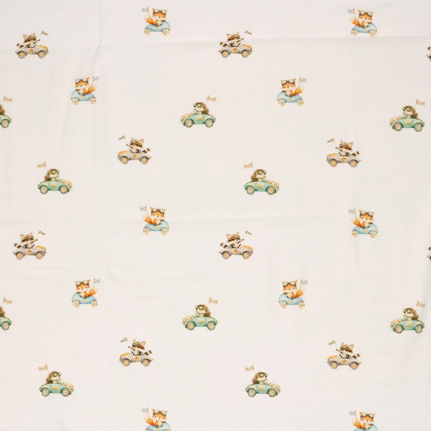 Jersey Druck "Rennautos mit Waldtieren"