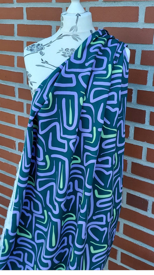 Viskose "Abstract" Dark Green