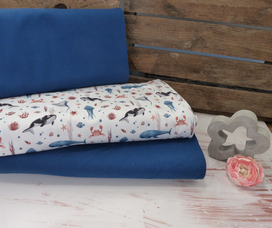 Stoffpaket Meerestiere mit Jersey