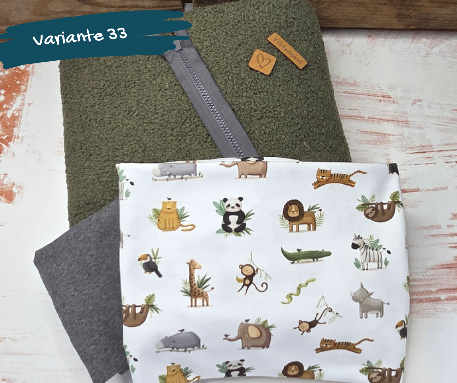 Nähpaket  "Lyblingsweste" (Gr.86-140) mit Teddyfleece