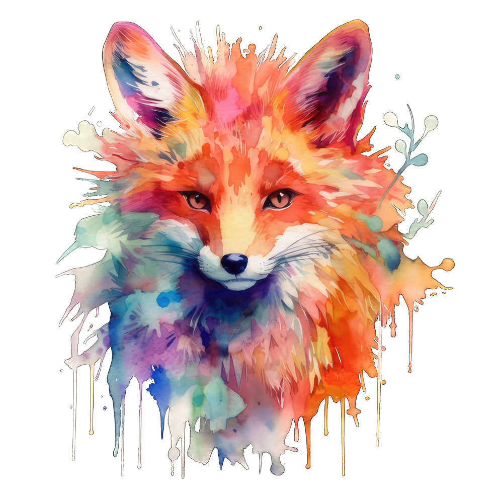 Bügelmotiv Fuchs bunt