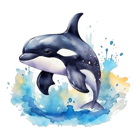 Bügelbild Orca