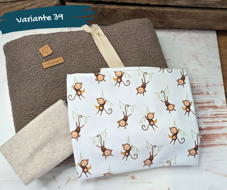 Nähpaket  "Lyblingsweste" (Gr.86-140) mit Teddyfleece