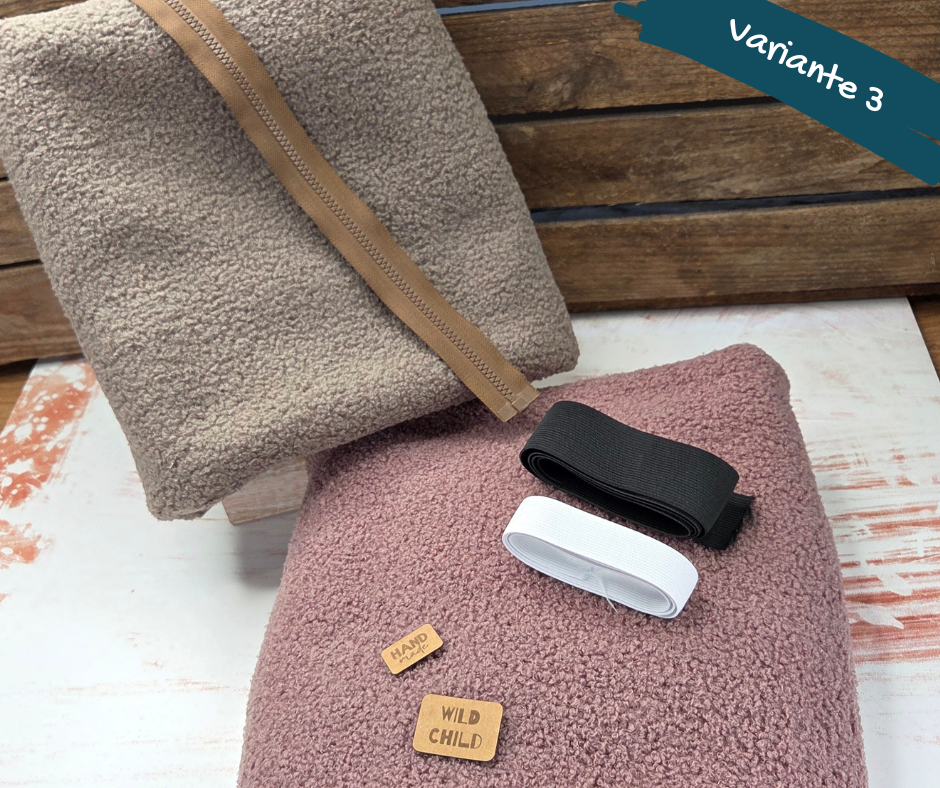 Nähpaket  "Troja" (Gr.80-146) mit Teddyfleece