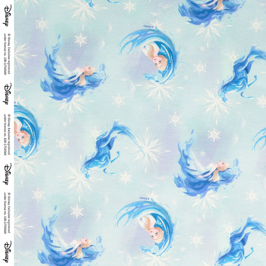 French Terry angeraut "Frozen Hellblau"