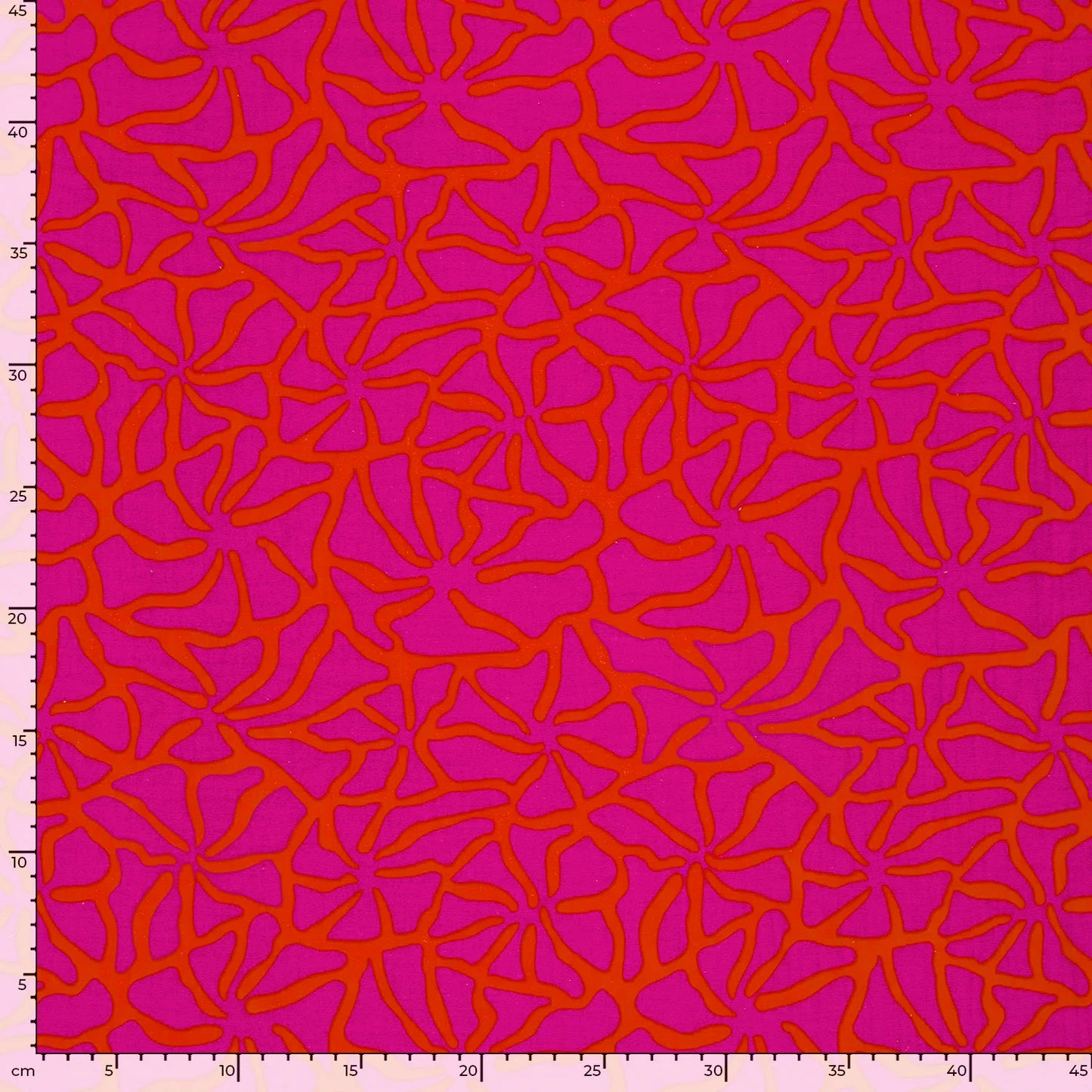 Musselin, Blumen pink/ orange